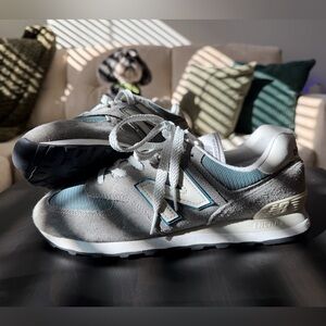 New Balance Classic 574 in Grey and Ocean Foam Green size US9.5